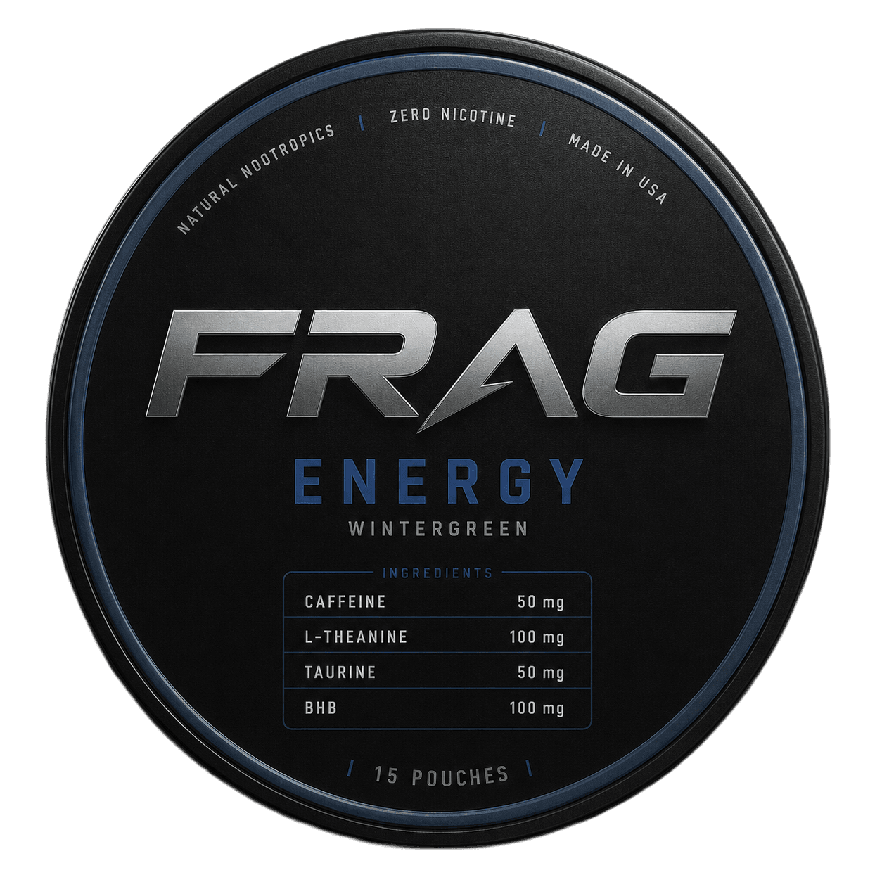 FRAG FOCUS Blue Razz tin — 15 pouches